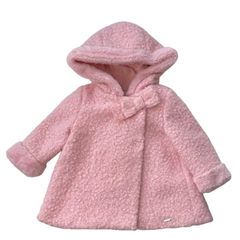 Super cute MAYORAL PINK BOUCLE JACKET - SIZE 9 MO (74)